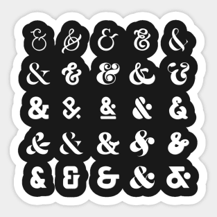 Ampersand Faces Sticker